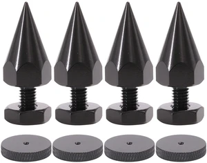 4 Pack Speaker Spikes Floor Protectors Adjustable Speaker Isolation Spikes M6 Black for Subwoofer CD DVD Player Audio Amplifier Turntable Recorder Chassis with Speaker Isolation Feet Pad (M6) 4 Pack Speaker Spikes Floor Protectors Adjustable Speaker Isolation Spikes M6 Black for Subwoofer CD DVD Player Audio Amplifier Turntable Recorder Chassis with Speaker Isolation Feet Pad (M6)