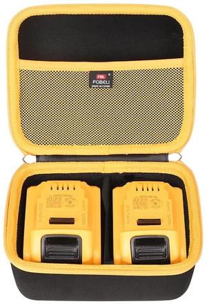 Hard Case for DEWALT/Milwaukee 8v/12v/18v/20v/60v Max XR Battery Hard EVA Shell, Adjustable Dividers for 2 Pack, Shockproof & Water-Resistant, Mesh Pocket, Battery Storage Bag Hard Case for DEWALT/Milwaukee 8v/12v/18v/20v/60v Max XR Battery Hard EVA Shell, Adjustable Dividers for 2 Pack, Shockproof & Water-Resistant, Mesh Pocket, Battery Storage Bag
