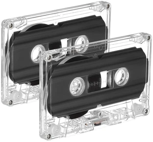 2 Pcs Blank Cassette Tape 30 Minute Recordable Audio Cassettes with Clear Case Empty Tapes for DIY Music, Retro Party, Valentine Day Greeting Messages & Voice Gift 2 Pcs Blank Cassette Tape 30 Minute Recordable Audio Cassettes with Clear Case Empty Tapes for DIY Music, Retro Party, Valentine Day Greeting Messages & Voice Gift