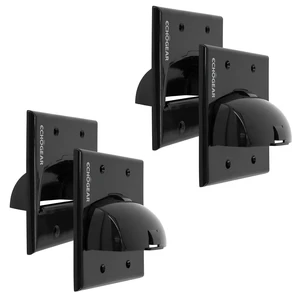 Black in Wall Cable Hider - 2 Pack Dual Gang Pass Through Pair with Drywall Brackets Included - Manage & Conceal 16 Low Voltage Cords - Quick Install with Cutting Template Black in Wall Cable Hider - 2 Pack Dual Gang Pass Through Pair with Drywall Brackets Included - Manage & Conceal 16 Low Voltage Cords - Quick Install with Cutting Template