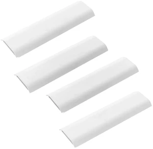 Cable Concealer Cord Cover, 4 PCS Self-Adhesive Wall Cable Covers with 8 PCS Double-Side Tapes for TV Computer Office Theater (4PCS White) Cable Concealer Cord Cover, 4 PCS Self-Adhesive Wall Cable Covers with 8 PCS Double-Side Tapes for TV Computer Office Theater (4PCS White)