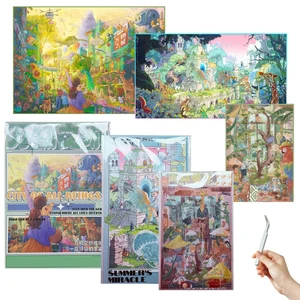 3 Sets DIY 3D Diorama Scene Stickers for Adults, Miniature Sticker Therapy Hand-painted 3D diorama scene stickers, DIY miniature landscape kit, craft gift, sticker therapy, City of All Beings 3 Sets DIY 3D Diorama Scene Stickers for Adults, Miniature Sticker Therapy Hand-painted 3D diorama scene stickers, DIY miniature landscape kit, craft gift, sticker therapy, City of All Beings