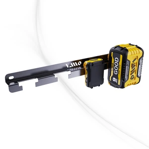 Battery Rack Holder, Wrought Iron Heavy Duty Thickened Batteries Slot For DeWalt 20V 60V 12V, Stealth Battery Wall Mount Organizer Garage Storage, Workshops, Shelves