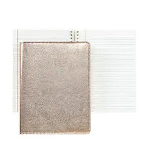 Spiral Journal 9in Metallic Rose-Gold Fine Leather by - 7x9 Quality Leather - Made in USA Spiral Journal 9in Metallic Rose-Gold Fine Leather by - 7x9 Quality Leather - Made in USA