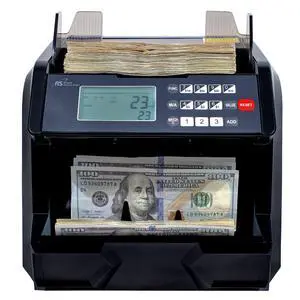 1,500 Bills per Minute High Speed Money Counting Machine, with Add and Batch Mode, UV, MG, IR Counterfeit Bill Detector & Value Counting (RBC-EG100) 1,500 Bills per Minute High Speed Money Counting Machine, with Add and Batch Mode, UV, MG, IR Counterfeit Bill Detector & Value Counting (RBC-EG100)