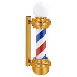 Barber Pole with LED Light for Hairdressing,Salon Spa Stripes Rotating lamp,Wall Mount Barber Outside Pole,Classic Barbershop Open Sign, 71"(L) x 10.2"(W) x 26.7"(H) L018 (Golden) Barber Pole with LED Light for Hairdressing,Salon Spa Stripes Rotating lamp,Wall Mount Barber Outside Pole,Classic Barbershop Open Sign, 71"(L) x 10.2"(W) x 26.7"(H) L018 (Golden)