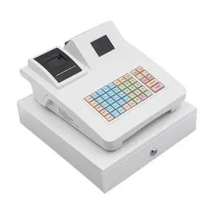 Electronic Cash Register,Commercial Cash Register with 8-Digit LED Customer Display, Thermal Printer, Cash Drawer,RS232 & USB Ports for Retail, Convenience Store (White) Electronic Cash Register,Commercial Cash Register with 8-Digit LED Customer Display, Thermal Printer, Cash Drawer,RS232 & USB Ports for Retail, Convenience Store (White)
