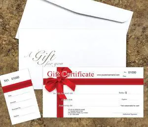 Custom Gift Certificates Cards with Envelopes 100 set -RED-RIBBON-Gift Coupons,Vouchers for Small Business,Spa,Makeup,Hair Beauty Salon,Restaurant,Wedding Bridal,Baby Shower,Holiday,Christmas,Birthday Custom Gift Certificates Cards with Envelopes 100 set -RED-RIBBON-Gift Coupons,Vouchers for Small Business,Spa,Makeup,Hair Beauty Salon,Restaurant,Wedding Bridal,Baby Shower,Holiday,Christmas,Birthday