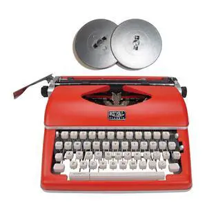 Classic Manual Typewriter, 11 Carriage, Ribbon Bundle (Red, 2 Items) | All-Metal Construction, 88-Character Keyboard, Includes Extra Olivetti Black and Red Ribbon, Case and Manual Classic Manual Typewriter, 11 Carriage, Ribbon Bundle (Red, 2 Items) | All-Metal Construction, 88-Character Keyboard, Includes Extra Olivetti Black and Red Ribbon, Case and Manual