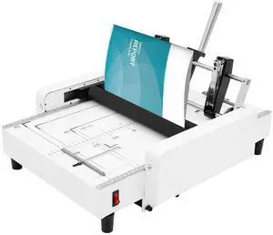 A3 Folding Binding Machine, A3 Booklet Maker 2-in-1 Letter Paper Folding Machine Format Range 5.83 x 8.27 Inch-11.69 x 16.54 Inch Applicable Staples 24/6, 24/8 About 200-300books/H in Homes A3 Folding Binding Machine, A3 Booklet Maker 2-in-1 Letter Paper Folding Machine Format Range 5.83 x 8.27 Inch-11.69 x 16.54 Inch Applicable Staples 24/6, 24/8 About 200-300books/H in Homes