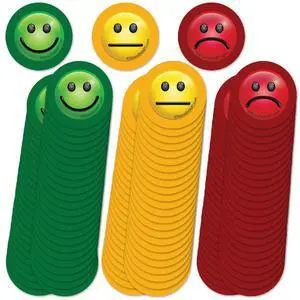 1" Smiley Face Magnets for Status Visualization - 150-Pack - FACE1-VP-150 1" Smiley Face Magnets for Status Visualization - 150-Pack - FACE1-VP-150
