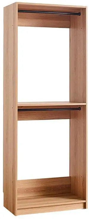 Prosper 32" Oak Wood Walk-in Closet with Two Rods Prosper 32" Oak Wood Walk-in Closet with Two Rods