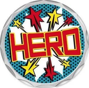 Hero with Stars 2.2" Hero Award Pin Hero with Stars 2.2" Hero Award Pin