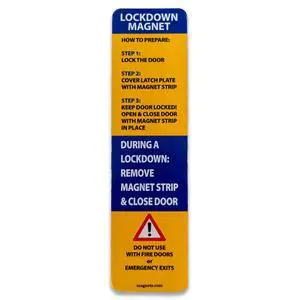 Magnetic Strips for School Lockdowns -Durable 40mil Magnetic Strip (Blue 100) - Made in USA Magnetic Strips for School Lockdowns -Durable 40mil Magnetic Strip (Blue 100) - Made in USA