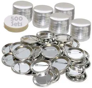 Badge A Minit 2 1/4" Pin Back Buttons 500 Pack 3011C - ONLY for BAM Machines - Generic Compatible with Badge A Mint 2.25" (57 mm Also 2 3/8)) Badge A Minit 2 1/4" Pin Back Buttons 500 Pack 3011C - ONLY for BAM Machines - Generic Compatible with Badge A Mint 2.25" (57 mm Also 2 3/8))