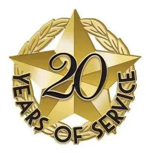 1" x1" 20 of Service Recognition Lapel Pins, Star-Shaped 20 Year of Service Gold Lapel Pins 1" x1" 20 of Service Recognition Lapel Pins, Star-Shaped 20 Year of Service Gold Lapel Pins