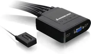 IOGEAR 4-Port USB KVM Switch with Cables and Remote GCS24U, Black IOGEAR 4-Port USB KVM Switch with Cables and Remote GCS24U, Black