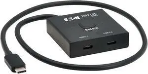 Tripp Lite 2x1 Bi-Directional USB-C Switch, 10 Gbps Data Transfer, 8K@60Hz or 4K@120Hz Video, 100W PD Charging, USB 3.2 Gen 2, HDCP Passthrough, No Software Needed, 3-Year Warranty (U415-002-BDS) Tripp Lite 2x1 Bi-Directional USB-C Switch, 10 Gbps Data Transfer, 8K@60Hz or 4K@120Hz Video, 100W PD Charging, USB 3.2 Gen 2, HDCP Passthrough, No Software Needed, 3-Year Warranty (U415-002-BDS)