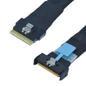 PCIe 5.0 MCIOx8 74Pin to Slim SAS SFF-8654 8i Cable for Server Backplane, 1.6ft (50cm) PCIe 5.0 MCIOx8 74Pin to Slim SAS SFF-8654 8i Cable for Server Backplane, 1.6ft (50cm)