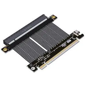 JMT ADT-K33U PCIe 5.0 x16 Extension Cable 512Gbps High Speed Lossless Flexible GPU Riser for PC Cases Servers ITX Builds Computer RTX5090 (K33UF-BK,15cm) JMT ADT-K33U PCIe 5.0 x16 Extension Cable 512Gbps High Speed Lossless Flexible GPU Riser for PC Cases Servers ITX Builds Computer RTX5090 (K33UF-BK,15cm)