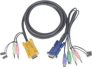 IOGEAR Micro-Lite Bonded All-in-One PS/2 KVM Cable, 15 Feet. G2L5305P IOGEAR Micro-Lite Bonded All-in-One PS/2 KVM Cable, 15 Feet. G2L5305P