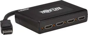 Tripp Lite DisplayPort to HDMI Adatper, 4 Monitor Display Splitter, 4K@60Hz, DP to 4X HDMI - Extend, Mirror, & Video Wall - DisplayPort MST 4-Port Hub, Plug-and-Play, 3-Year Warranty (B156-004-HD-V3) Tripp Lite DisplayPort to HDMI Adatper, 4 Monitor Display Splitter, 4K@60Hz, DP to 4X HDMI - Extend, Mirror, & Video Wall - DisplayPort MST 4-Port Hub, Plug-and-Play, 3-Year Warranty (B156-004-HD-V3)