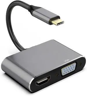 USB C to HDMI VGA Adapter Video Splitter HDTV Cable TV Video Hub Compatible with iPad Air 13" (1st Gen 2024)/Air 11" (2024 6th Gen), Projector Converter USB C to HDMI VGA Adapter Video Splitter HDTV Cable TV Video Hub Compatible with iPad Air 13" (1st Gen 2024)/Air 11" (2024 6th Gen), Projector Converter