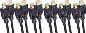 Amazon Basics High-Speed 4K HDMI 2.0 Cable, 6-Pack, 10ft, 4K@60Hz, 18Gbps, 2160p, 48 bit, Compatible with TV/PS5/Xbox/Roku/Blu-ray, Ethernet, Black Amazon Basics High-Speed 4K HDMI 2.0 Cable, 6-Pack, 10ft, 4K@60Hz, 18Gbps, 2160p, 48 bit, Compatible with TV/PS5/Xbox/Roku/Blu-ray, Ethernet, Black