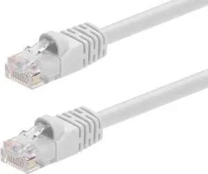 Monoprice Cat5e 100ft White Patch Cable UTP 24AWG 350MHz Pure Bare Copper Snagless RJ45 Fullboot Series Ethernet Cable Monoprice Cat5e 100ft White Patch Cable UTP 24AWG 350MHz Pure Bare Copper Snagless RJ45 Fullboot Series Ethernet Cable
