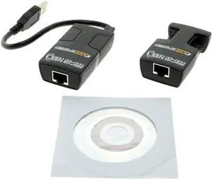 CABLEMAX USB to RS 232 Extender dongle, Extend up to 270FT via Cat5 Cable CABLEMAX USB to RS 232 Extender dongle, Extend up to 270FT via Cat5 Cable