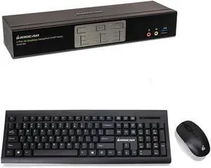 IOGEAR KVMP 2-Port 4K Dual View DisplayPort Matrix GCMS1922 with Long Range 2.4 GHz Wireless Keyboard and Mouse Combo Bundle IOGEAR KVMP 2-Port 4K Dual View DisplayPort Matrix GCMS1922 with Long Range 2.4 GHz Wireless Keyboard and Mouse Combo Bundle