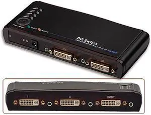 Lindy 4 Port DVI Audio/Video Switch (38032) Lindy 4 Port DVI Audio/Video Switch (38032)