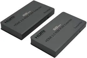 HT004K 4K 60HZ HDR 164ft HDMI KVM Extender with HDMI Loop Out and IR Return Signal HT004K 4K 60HZ HDR 164ft HDMI KVM Extender with HDMI Loop Out and IR Return Signal
