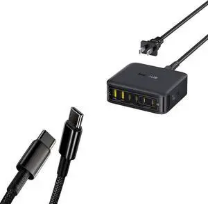 Baseus USB C Cable, 100W PD 5A QC 4.0 Fast Charging USBC to USBC Cable, Zinc Alloy Nylon Charger Cord Charging Station 120W, 6-in-1 USB-C PD Fast Charging Desktop Charger Baseus USB C Cable, 100W PD 5A QC 4.0 Fast Charging USBC to USBC Cable, Zinc Alloy Nylon Charger Cord Charging Station 120W, 6-in-1 USB-C PD Fast Charging Desktop Charger