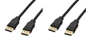 Amazon Basics 20-Pack DisplayPort 1.2 Cable, 4K@60Hz, 2K@165Hz, 21.6Gbps High-Speed, Gold-Plated Plugs, 6 Foot, Black Amazon Basics 20-Pack DisplayPort 1.2 Cable, 4K@60Hz, 2K@165Hz, 21.6Gbps High-Speed, Gold-Plated Plugs, 6 Foot, Black