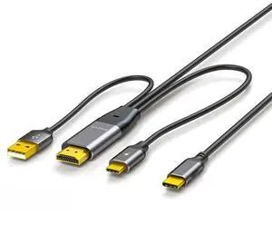 CY Reversed HDMI 4K Source to Type C USB-C Touch Screen Displays Male HDTV Cable for Laptop Monitor 2.0m CY Reversed HDMI 4K Source to Type C USB-C Touch Screen Displays Male HDTV Cable for Laptop Monitor 2.0m