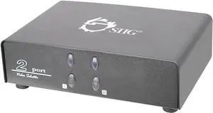 SIIG CE-VG0F11-S1 2 x 1 VGA Switch,Black SIIG CE-VG0F11-S1 2 x 1 VGA Switch,Black