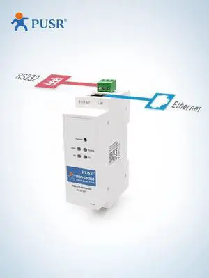 Industrial DIN Rail RS232 to Ethernet Converter Modbus RTU to Modbus TCP USR-DR301 Industrial DIN Rail RS232 to Ethernet Converter Modbus RTU to Modbus TCP USR-DR301