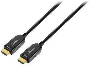 Rocketfish 100' 4K UltraHD/HDR in-Wall Rated Active Fiber Optical HDMI Cable - Fiber Optic Cable with HDR Support - Premium-Speed HDMI Cable for Television & Home Entertainment Systems - Black Rocketfish 100' 4K UltraHD/HDR in-Wall Rated Active Fiber Optical HDMI Cable - Fiber Optic Cable with HDR Support - Premium-Speed HDMI Cable for Television & Home Entertainment Systems - Black
