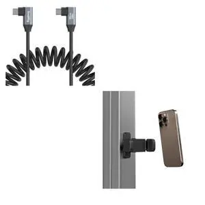 SMALLRIG Bundle USB C to USB C Coiled Data Cable (Angled to Angled) 4793 Magnetic Phone Holder for Gym 5582 SMALLRIG Bundle USB C to USB C Coiled Data Cable (Angled to Angled) 4793 Magnetic Phone Holder for Gym 5582