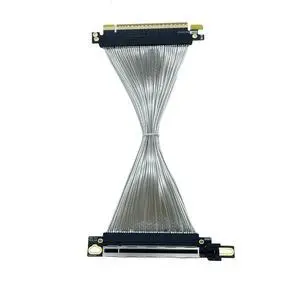 JMT PCIE 5.0 X16 Extension Cable 90 Degree Right Angle GEN5 64GTS High Speed Non-Destructive Soft Cable 16AC5 (20CM) JMT PCIE 5.0 X16 Extension Cable 90 Degree Right Angle GEN5 64GTS High Speed Non-Destructive Soft Cable 16AC5 (20CM)