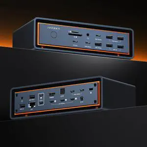iVANKY 23-in-1 Intel Certified Thunderbolt 5 FusionDock Max 2, 120Gbps MacBook Docking Station, Triple 6K@60Hz Display for Mac M1-M5 Pro/Max, 140W PD, 2.5GbE, Cooling Fan (Incompatible with Windows) iVANKY 23-in-1 Intel Certified Thunderbolt 5 FusionDock Max 2, 120Gbps MacBook Docking Station, Triple 6K@60Hz Display for Mac M1-M5 Pro/Max, 140W PD, 2.5GbE, Cooling Fan (Incompatible with Windows)