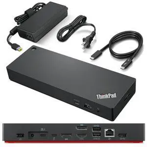Lenovo ThinkPad Universal Thunderbolt 4 Dock, 4 Displays, Dynamic Power Charging up to 100W, Black Lenovo ThinkPad Universal Thunderbolt 4 Dock, 4 Displays, Dynamic Power Charging up to 100W, Black