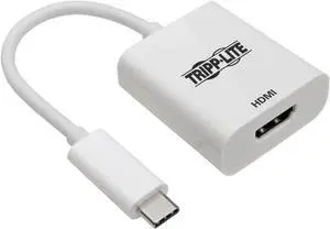 TRIPP LITE USB C to HDMI Adapter (M/F), Thunderbolt 3 to HDMI Adapter, Gen 1, 4K HDMI @ 60 Hz, 4:4:4, White (U444-06N-HD4K6W) TRIPP LITE USB C to HDMI Adapter (M/F), Thunderbolt 3 to HDMI Adapter, Gen 1, 4K HDMI @ 60 Hz, 4:4:4, White (U444-06N-HD4K6W)