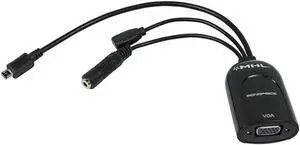 Monoprice MHL to VGA Adapter - Black (110024) Monoprice MHL to VGA Adapter - Black (110024)