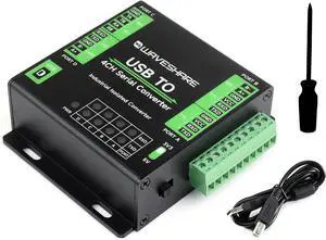 waveshare USB to 4-Ch Serial Converter USB to RS232/RS485/RS422/TTL Adapter with Industrial Grade FT4232HL Chip, Supports Linux, Android, Windows 11/10 / 8.1/8 / 7, Onboard Multiple Protection waveshare USB to 4-Ch Serial Converter USB to RS232/RS485/RS422/TTL Adapter with Industrial Grade FT4232HL Chip, Supports Linux, Android, Windows 11/10 / 8.1/8 / 7, Onboard Multiple Protection