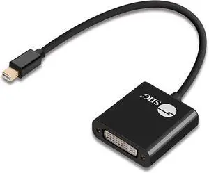 SIIG Mini DisplayPort to DVI Active Adapter - 4K @30Hz Mini DP to DVI-D Single Link Thunderbolt 2 Eyefinity Compatible SIIG Mini DisplayPort to DVI Active Adapter - 4K @30Hz Mini DP to DVI-D Single Link Thunderbolt 2 Eyefinity Compatible