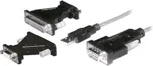 Delock Adapter USB 2.0 Type A > 1 x DB9 RS-232 Serial + DB25 7100077 Black Delock Adapter USB 2.0 Type A > 1 x DB9 RS-232 Serial + DB25 7100077 Black
