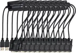 MICRO CONNECTORS USB 2.0 A-Male to Dual DB9-Male Serial Adapter 10-Pack (E07-162-10P) MICRO CONNECTORS USB 2.0 A-Male to Dual DB9-Male Serial Adapter 10-Pack (E07-162-10P)