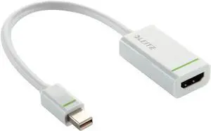 Leitz Mini Display Port to HDMI Adapter, 15 cm, Complete Range 63100001 - White Leitz Mini Display Port to HDMI Adapter, 15 cm, Complete Range 63100001 - White